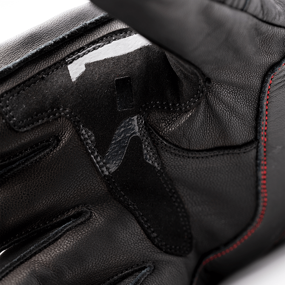 RST S-1 CE Approved Leather Sports Motorcycle Motorbike Gloves - Black Red