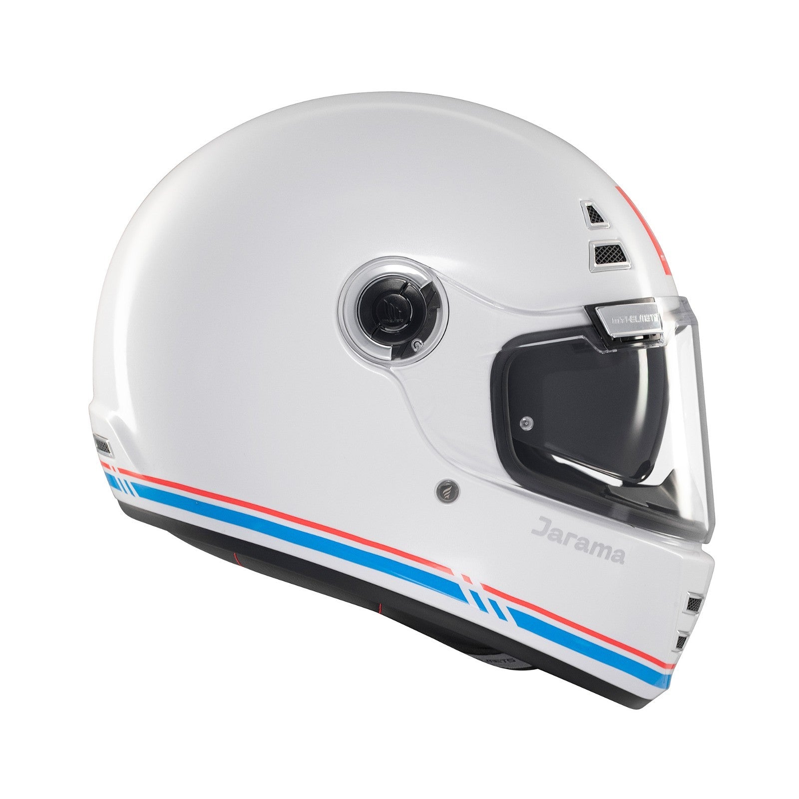 MT Jarama SV Plain Gloss White Classic Style Motorcycle Motorbike Helmet