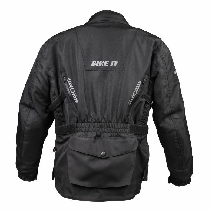 Bike It Triple Black All Weather Waterproof CE AA Motorcycle Motorbike Jacket