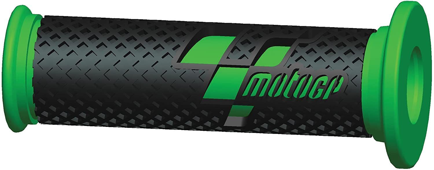 Bike It MotoGP Premium Motorcycle Motorbike Race Grips - Black Green