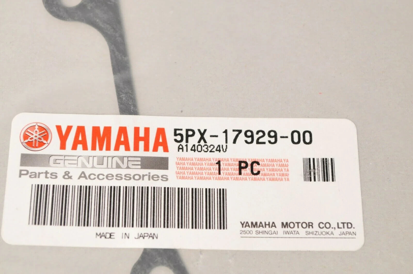 Genuine Yamaha XV1600, XV1700 1999 - 2014 Drive Gear Cover Gasket - 5PX-17929-00