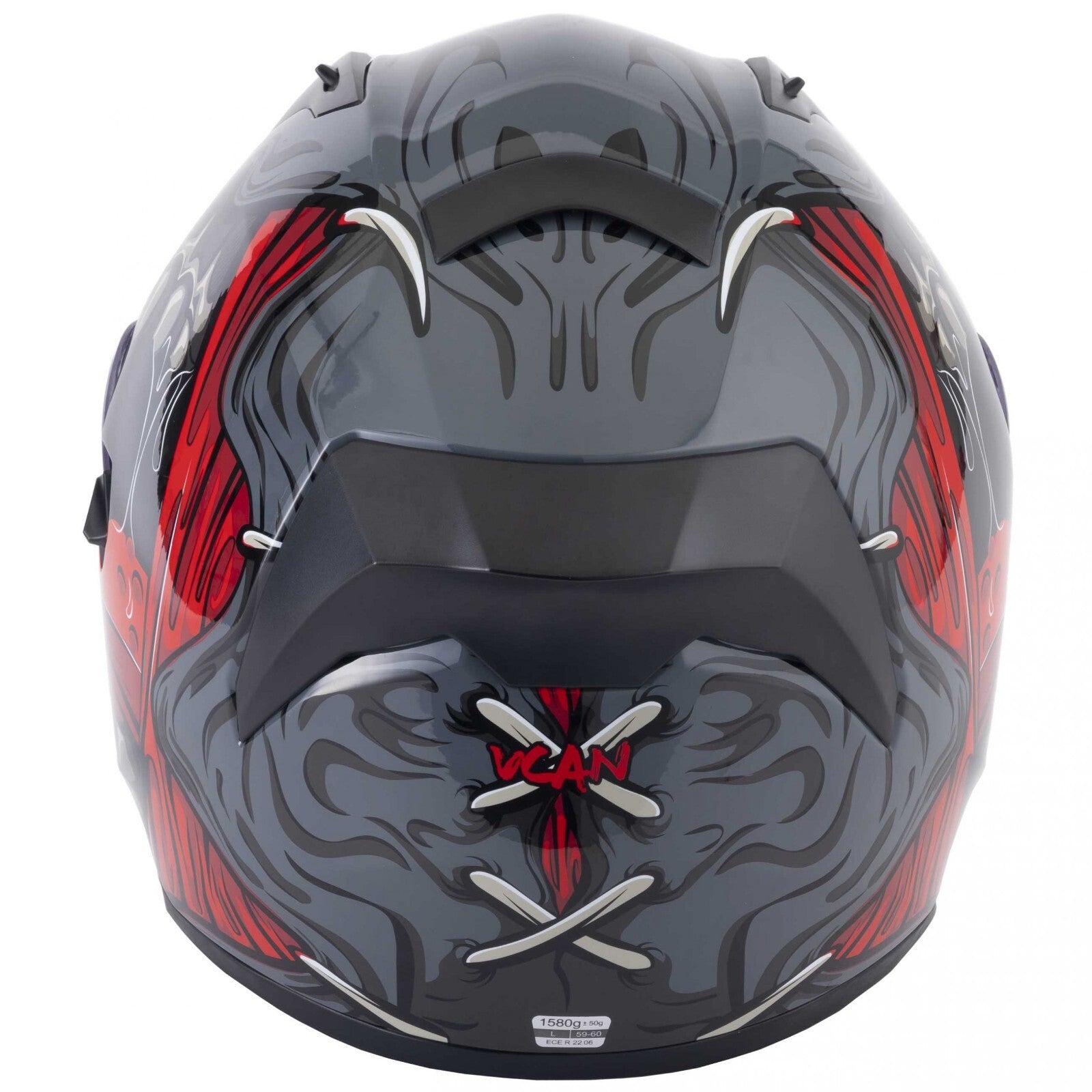 VCAN H128 Full Face Titan Grey ACU Gold ECE 2206 Motorcycle Motorbike Helmet