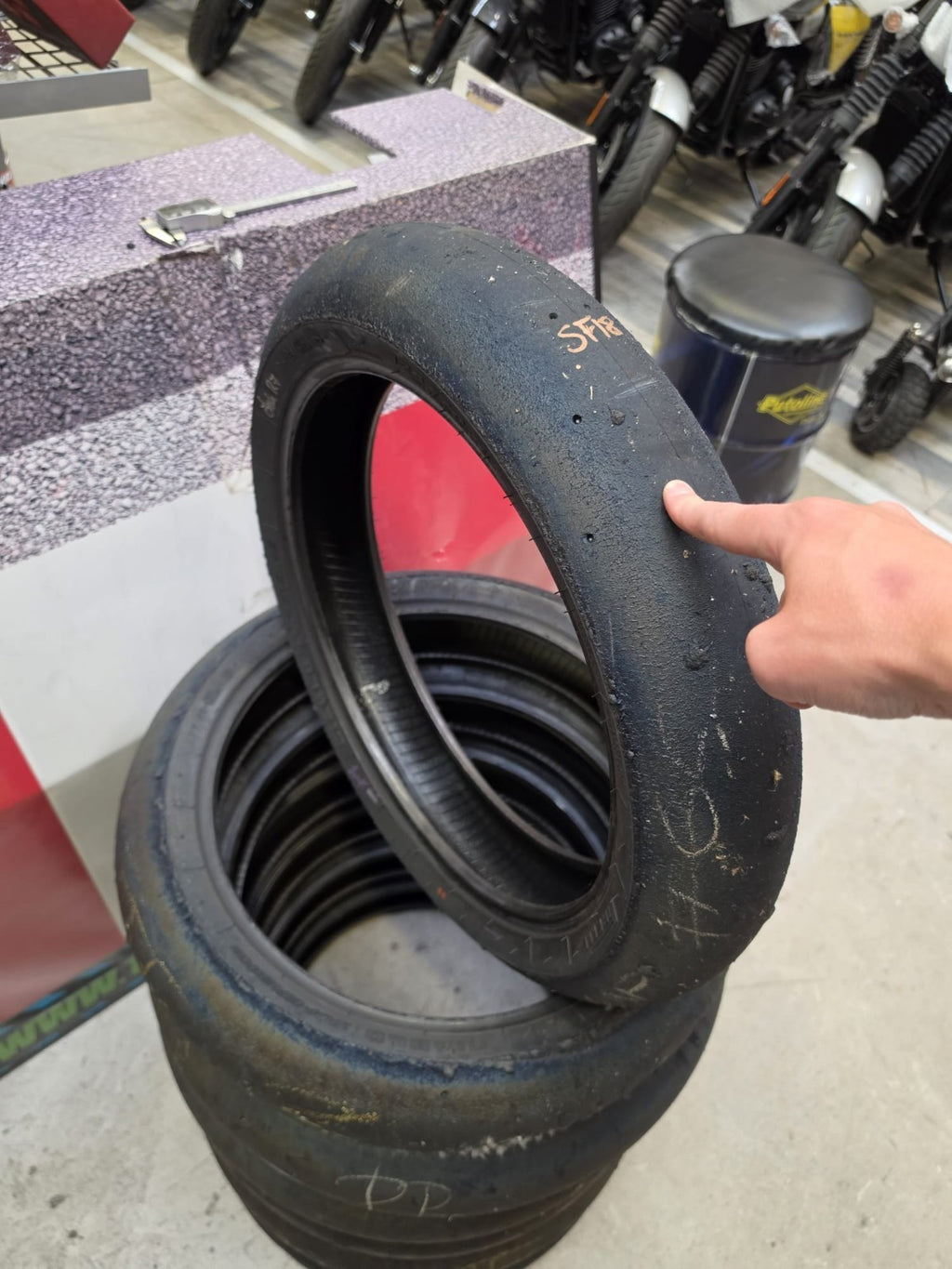 Pirelli Diablo Superbike SC1 125/70-17 Used BSB Scrub Motorcycle Tyre - SF18