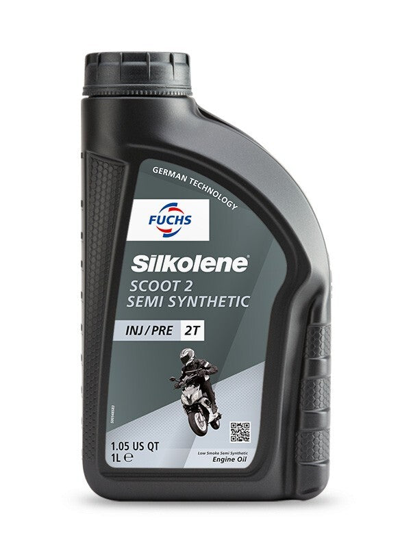 Silkolene Scoot 2 Super Semi-Synthetic Low Smoke 2 Stroke Scooter Engine Oil, 1L