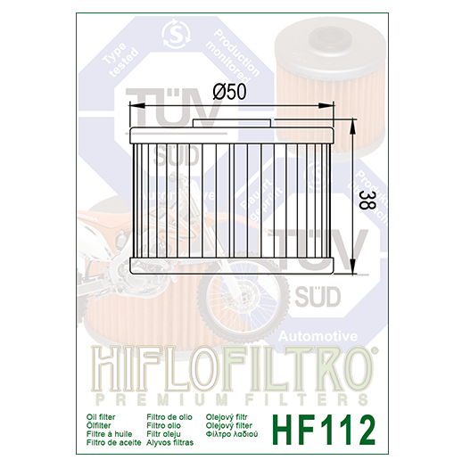 Hiflo Filtro HF112 Motorcycle Motorbike Oil Filter Replaces Honda Kawasaki Suzuk