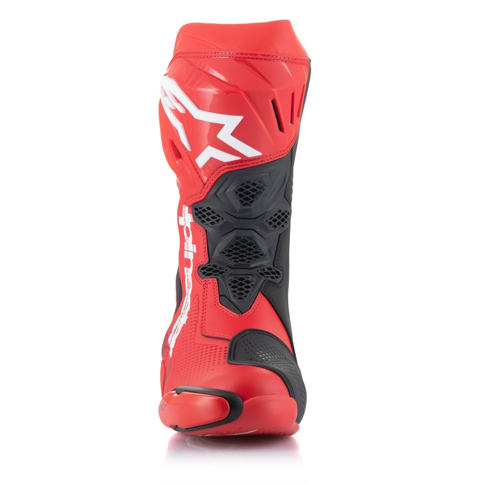 Alpinestars Supertech R Motorcycle Bike Sports Trace Race Boots Bright Red Fluo