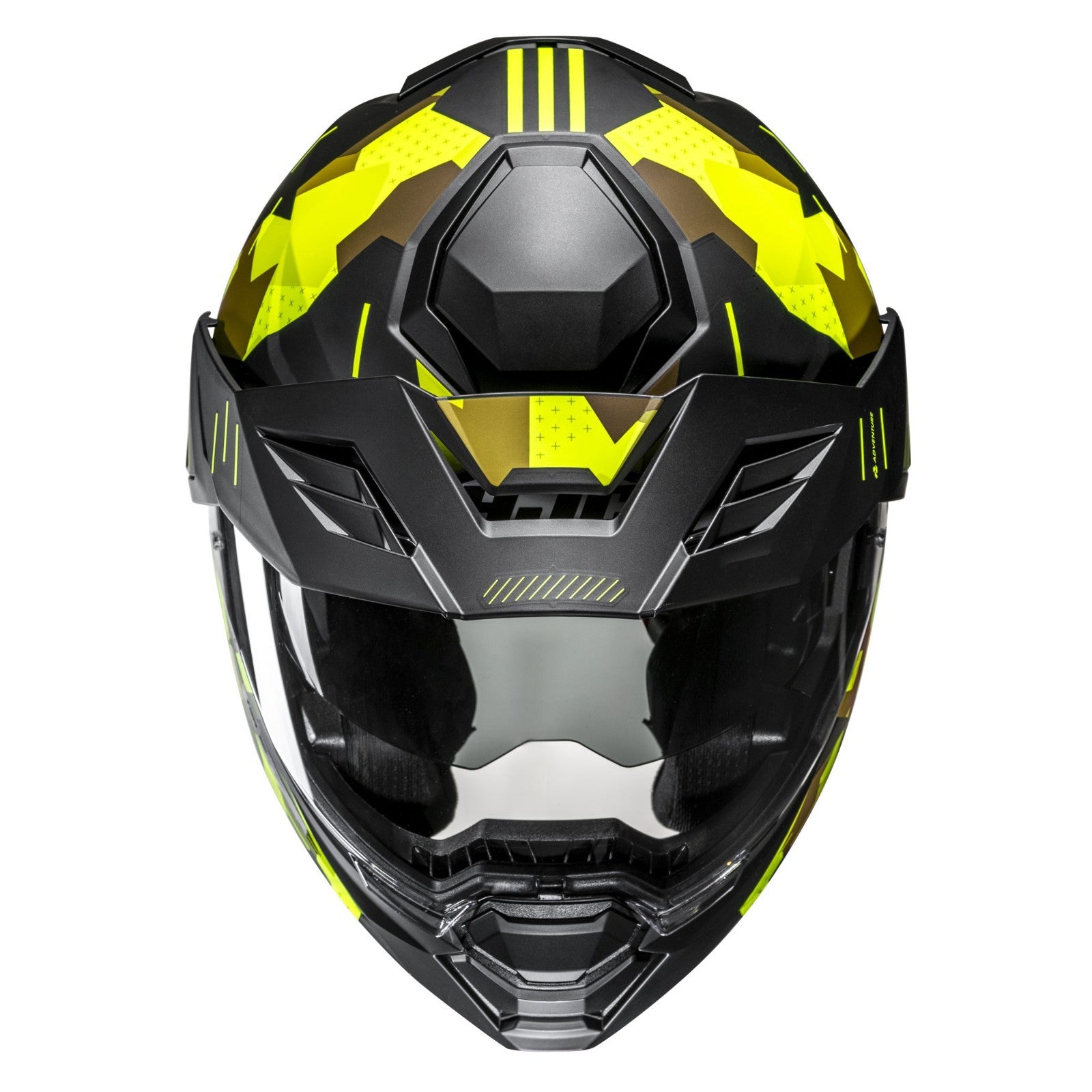 HJC I80 Roki Yellow Peaked Modual Flip Dual Sport Motorcycle Motorbike Helmet