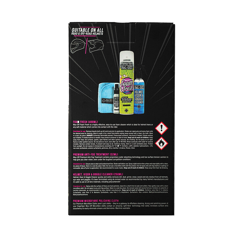 Muc-Off Motorcycle Motorbike Helmet Care Gift Kit Perfect Stocking Filler M615