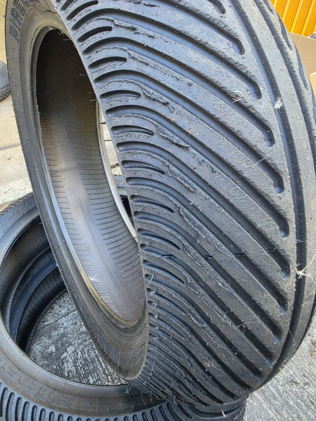 Pirelli Diablo Rain Rear SCR1 Part worn scub motorcycle tyre