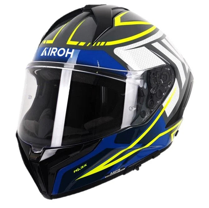 Airoh Matryx Full Face ECE2206 Motorcycle Motorbike Helmet Scope  Blue Gloss