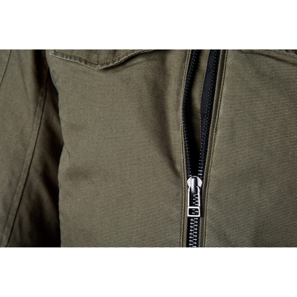 RST IOM TT Crosby 2 Classic Canvas CE Motorcycle Motorbike Textile Jacket Olive