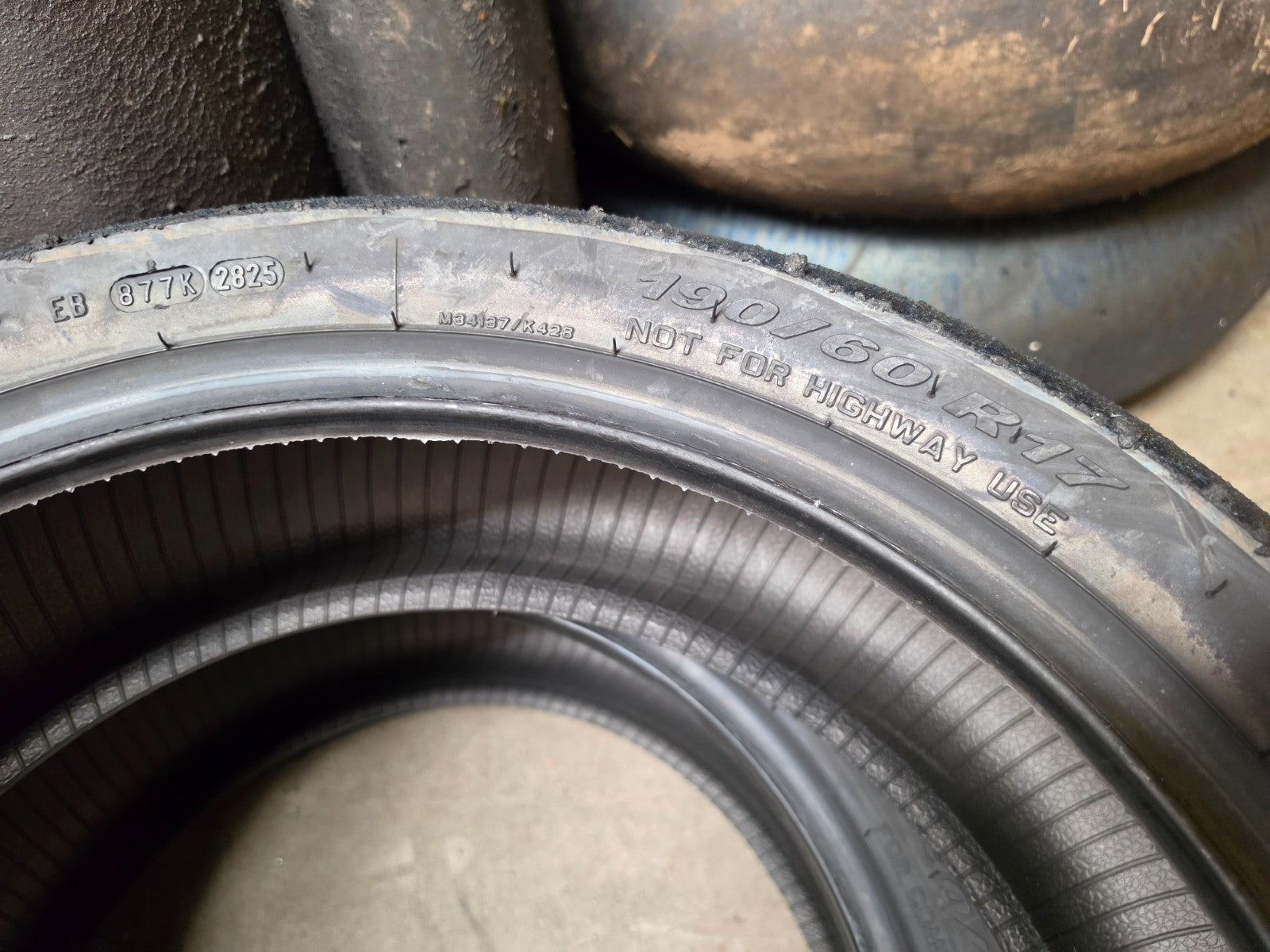 Pirelli Diablo Superbike SC0 190/60-17 Used BSB Scrub Motorcycle Tyre - SR7