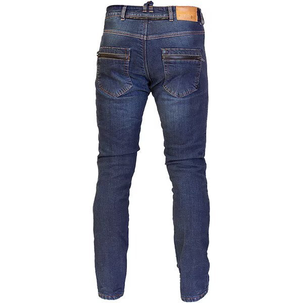 Route One Ladies Macy Waterproof CE Motorcycle Motorbike Jean - Blue UK10 Short