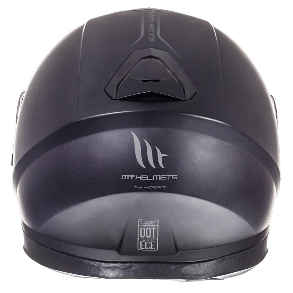 MT Thunder 3 Full Face Motorcycle Helmet Matt Black Plain Bike Crash Lid