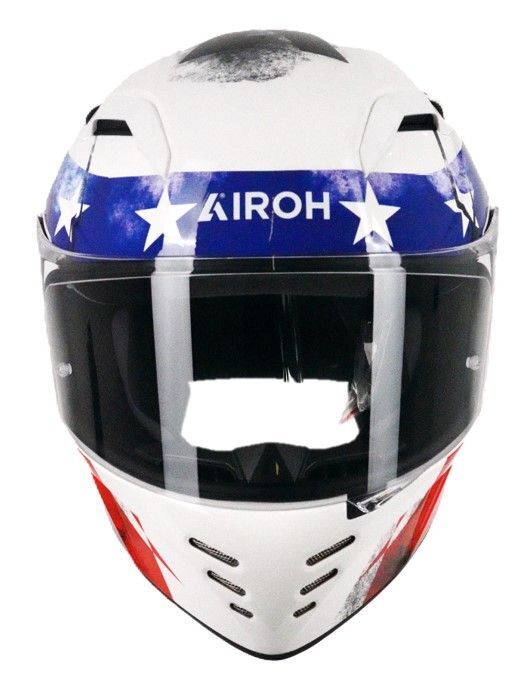 Airoh Connor ECE2206 Full Face Motorcycle Motorbike Helmet White Nation Gloss