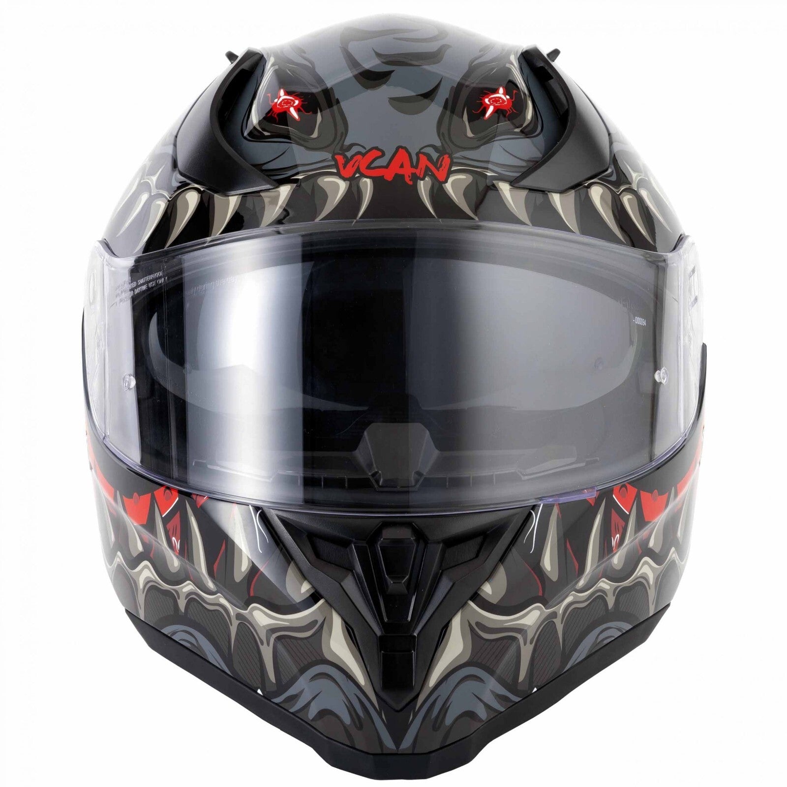 VCAN H128 Full Face Titan Grey ACU Gold ECE 2206 Motorcycle Motorbike Helmet