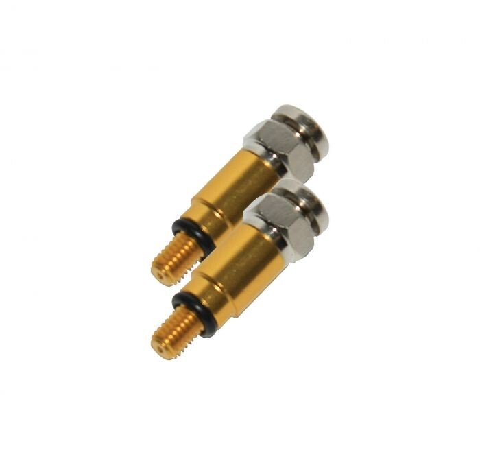 GP Pro Gold Body Silver Tip Fork Air Bleeder For WP Forks - M4 x 0.7