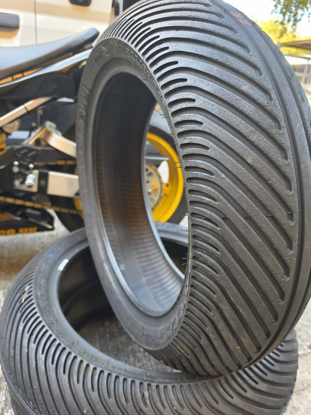 Pirelli Diablo Rain Rear SCR1 Part worn scub motorcycle tyre