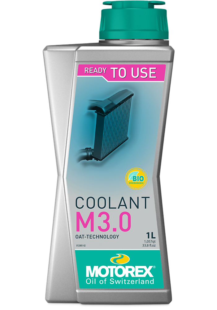 Motorex Coolant M3.0 OAT Ready to Use Motorcycle Motorbike Coolant Red 1L