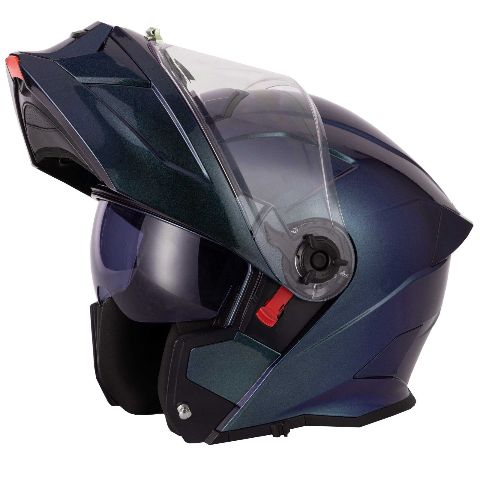 VCAN H276 Gradient Green Purple Flip Front ECE 2206 Motorcycle Motorbike Helmet