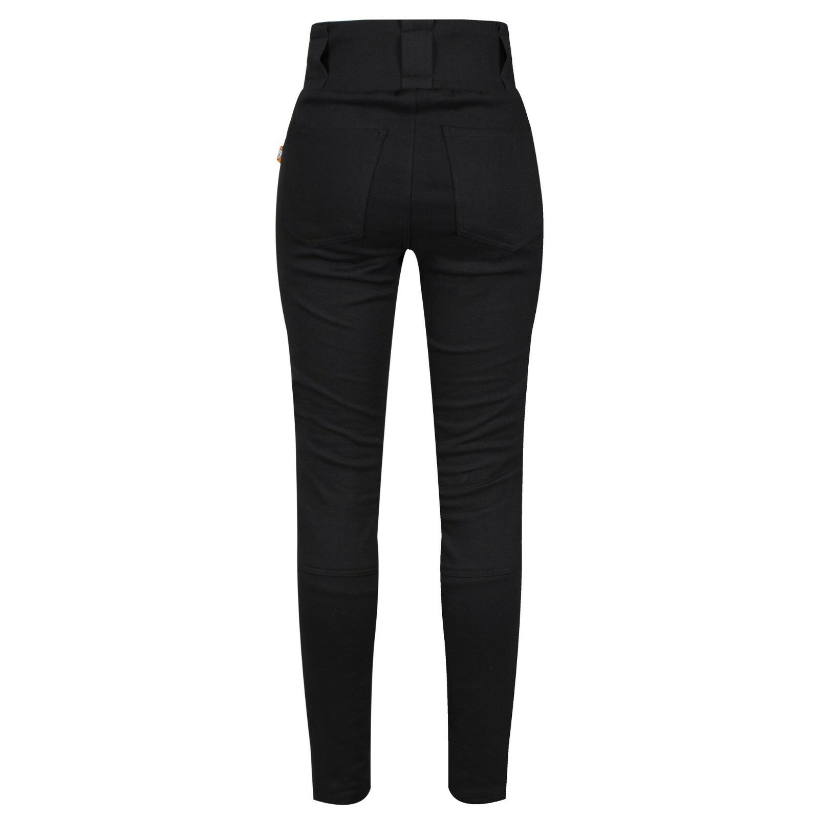 Moto Girl Ladies Aramid Lined Motorcycle Motorbike Ribbed Knee Leggings - Black