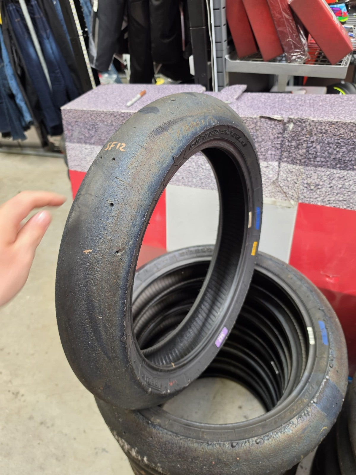 Pirelli Diablo Superbike SC1 125/70-17 Used BSB Scrub Motorcycle Tyre - SF12