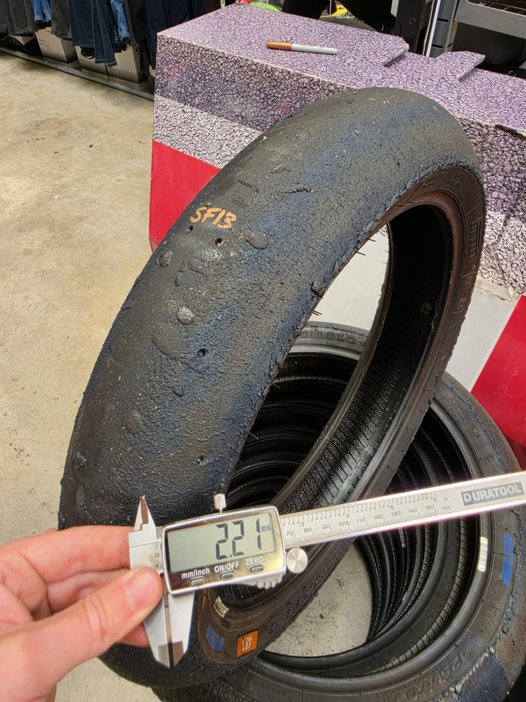 Pirelli Diablo Superbike SC1 125/70-17 Used BSB Scrub Motorcycle Tyre - SF13