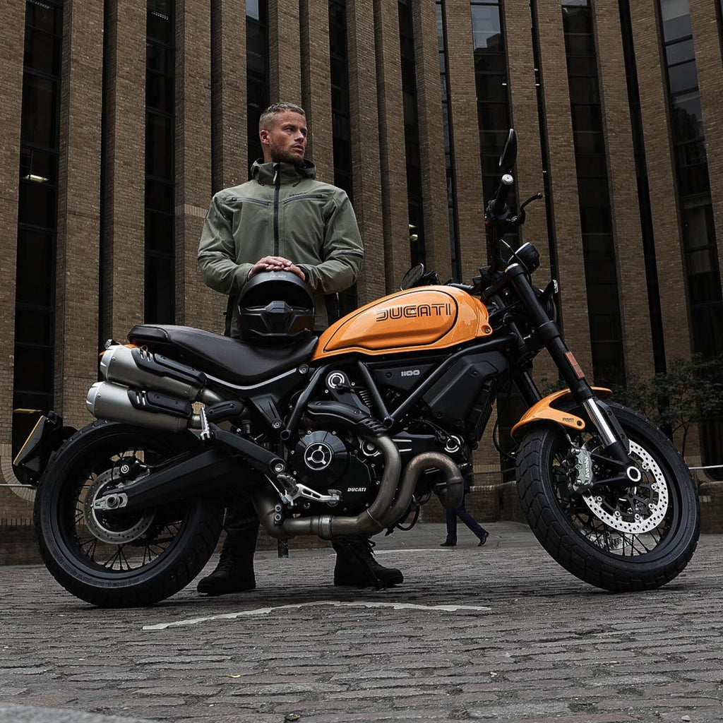 Oxford Mondial Street Dry2Dry Laminate CEAA Motorcycle Motorbike Jacket - Khaki