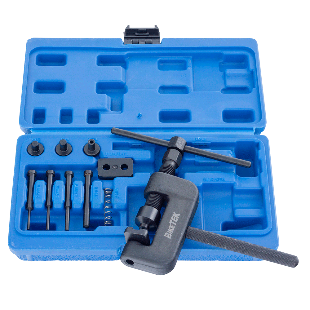BikeTek Heavy Duty Motorcycle Motorbike Chain Cutter And Riveting Tool Kit