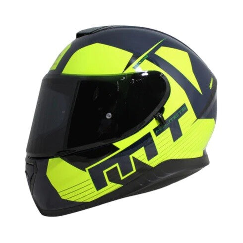 MT Thunder 3 SV Ray Motorcycle Motorbike Full Face Helmet Gloss Navy Fluo Yellow
