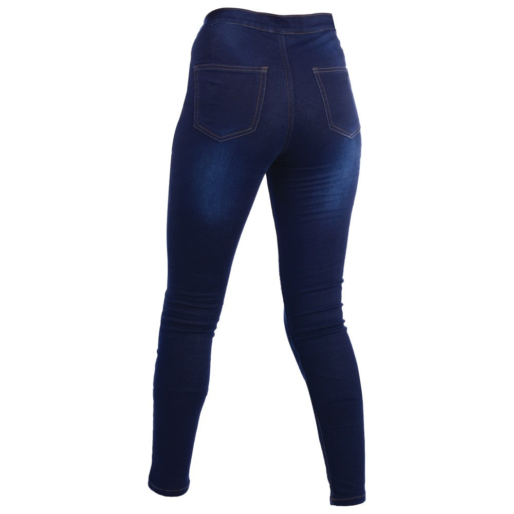 Oxford Super Jeggings Womens Ladies Fully Aramid Lined Motorcycle Leggings Blue