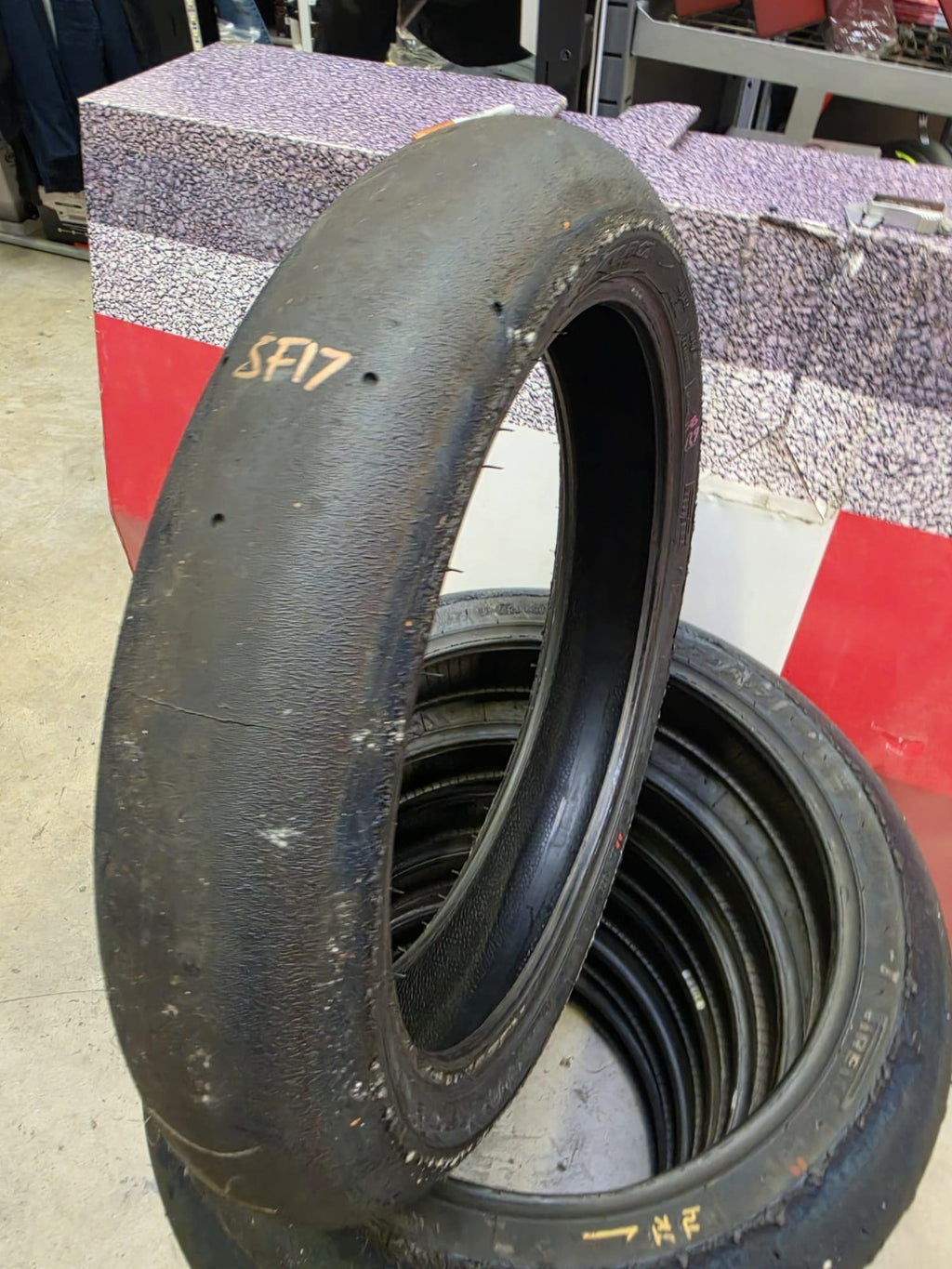 Pirelli Diablo Superbike SC1 120/70-17 Used BSB Scrub Motorcycle Tyre - SF17