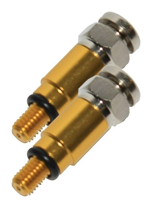 GP Pro Gold Body Silver Tip Fork Air Bleeder For WP Forks - M4 x 0.7