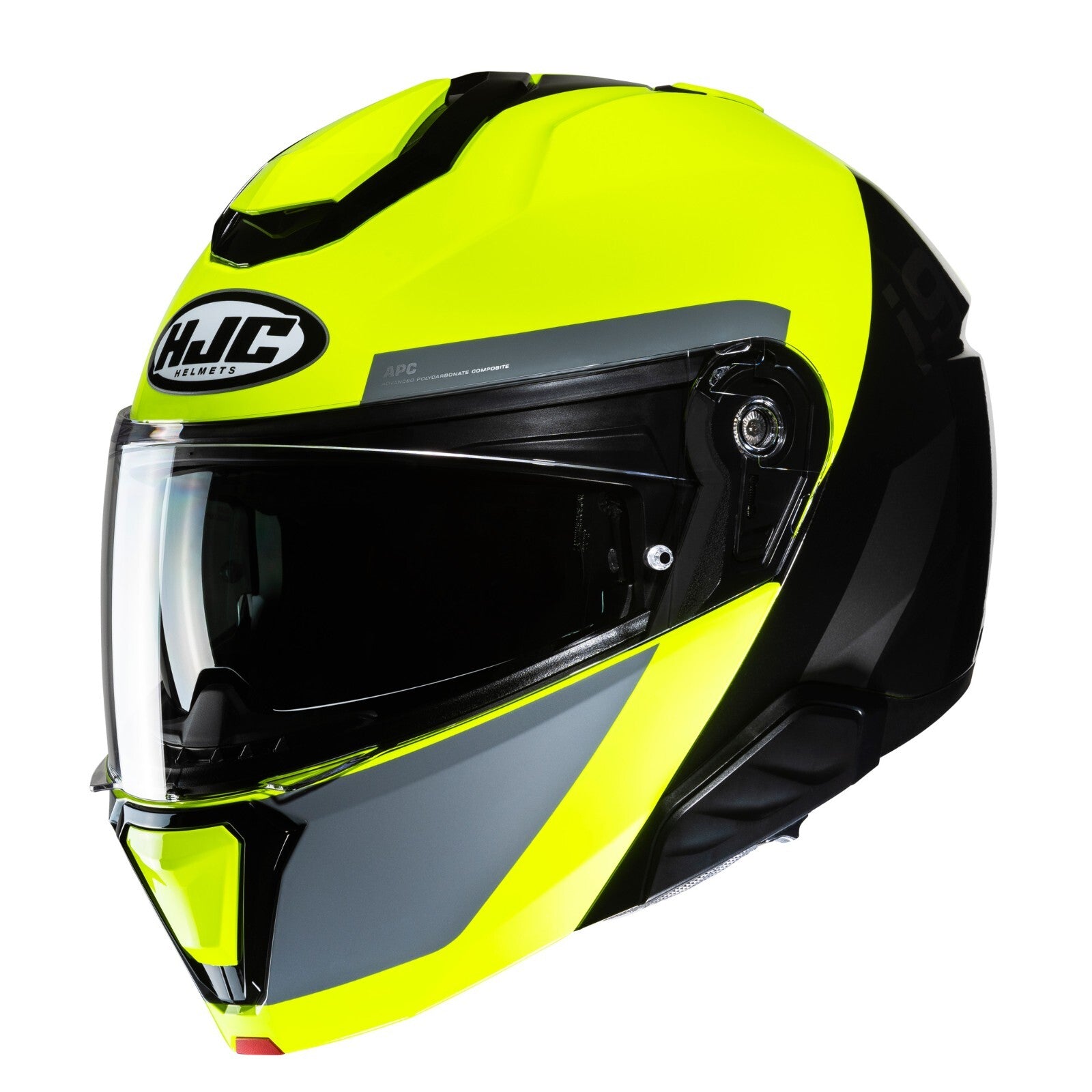 HJC I91 Bina Fluo Yellow Flip Modular ECE2206 Motorcycle Motorbike Helmet