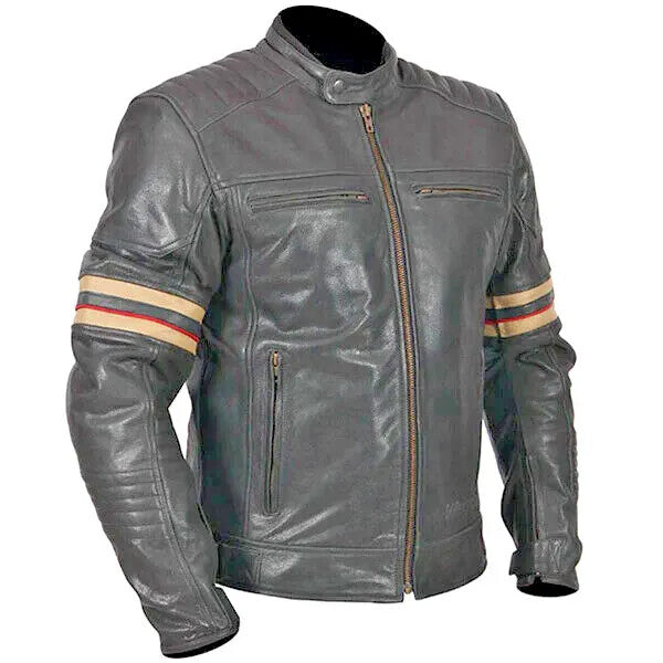 Weise Detroit CE AA Classic Distressed Leather Motorcycle Motorbike Jacket