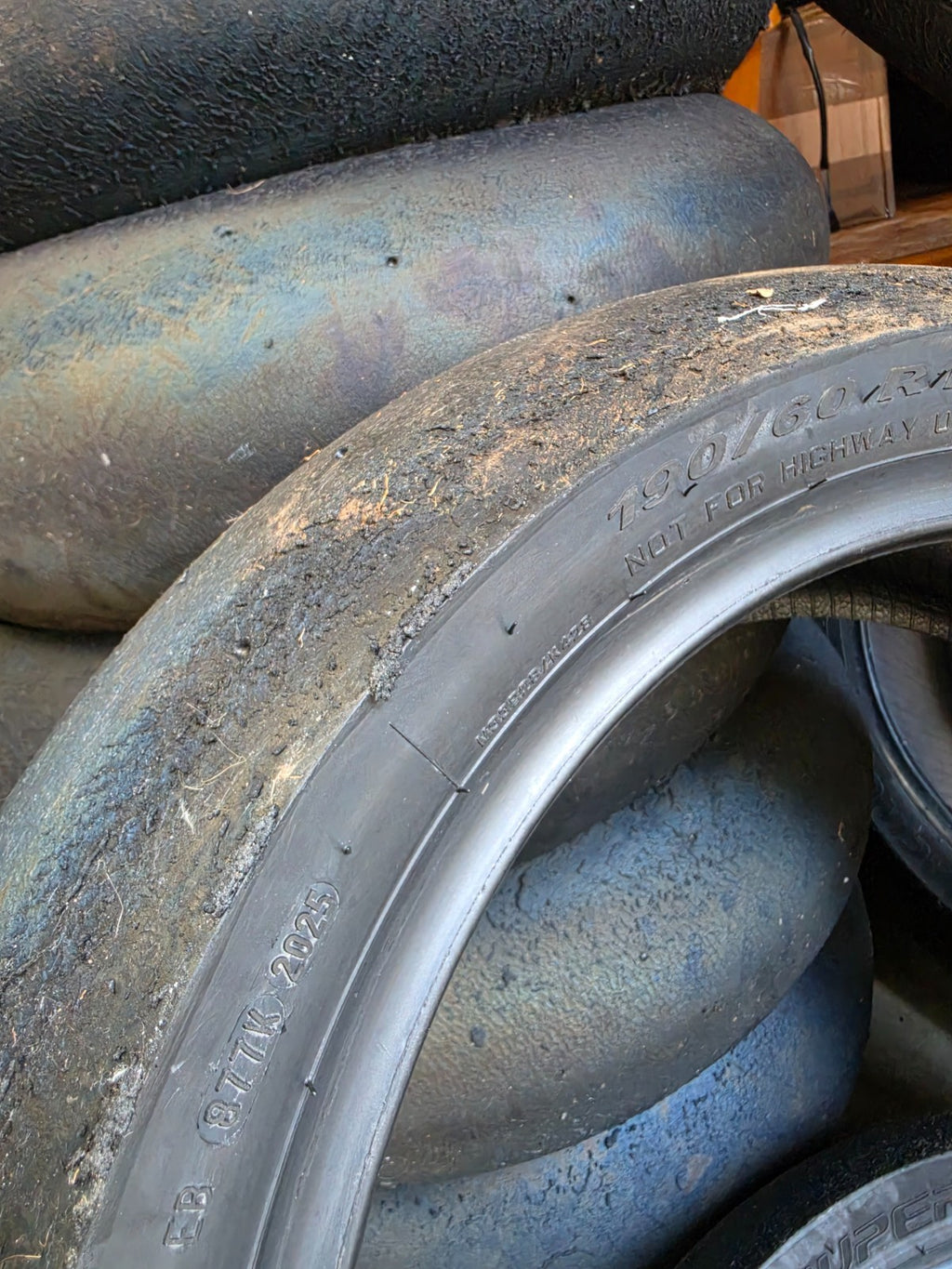 Pirelli Diablo Superbike SC0 190/60-17 Used BSB Scrub Motorcycle Tyre - SR14