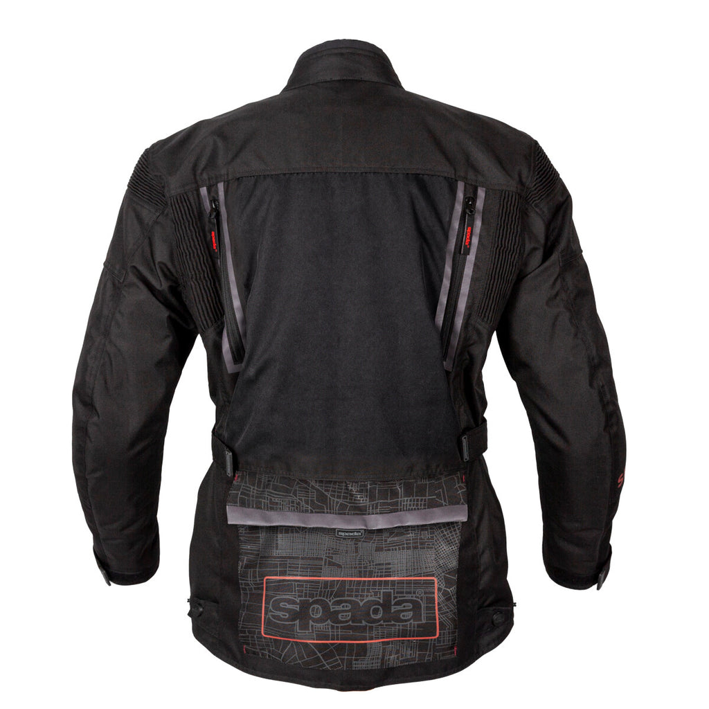 Spada Tucson CEAA 5 Piece Armoured Waterproof Motorcycle Motorbike Jacket Black