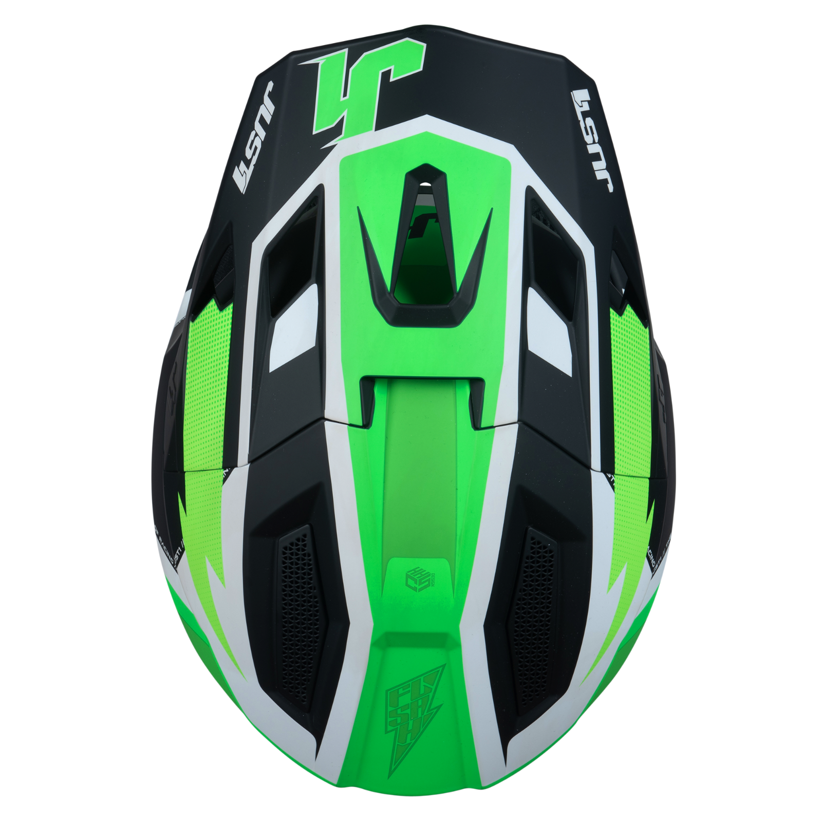 Just1 J40 Motocross Motorcycle Motorbike Helmet Flash Fluo Green / White / Black