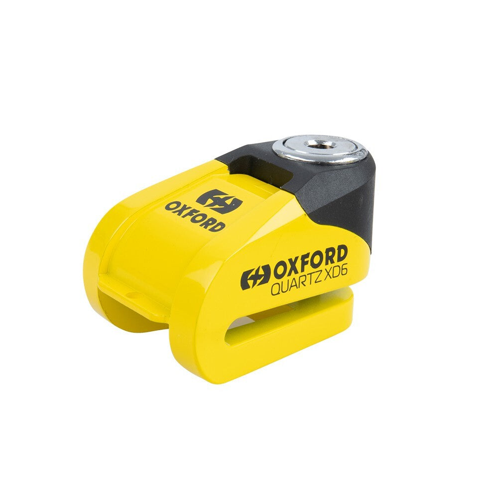 Oxford Quartz XD6 High Security Motorcycle Disc Lock 6mm Pin Black Yellow Bike