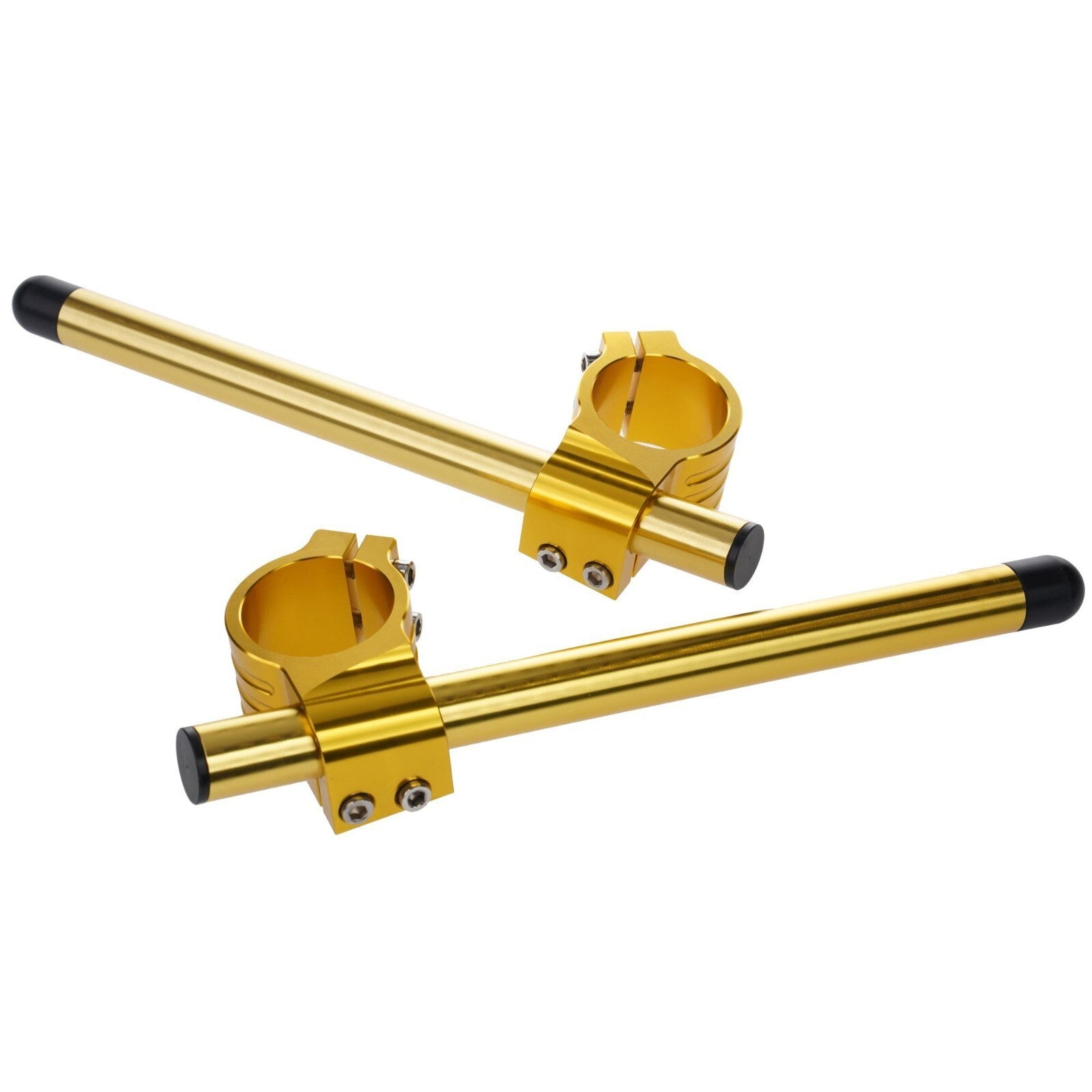 Bike It Motorcycle Motorbike 48mm Gold Clip-On Bar Kit