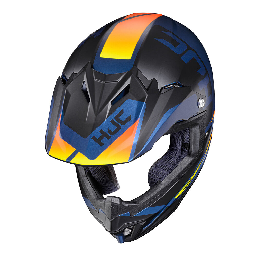 HJC CL-XY II Creed Blue Orange Child's Youth Motorcycle Offroad Moto X Helmet