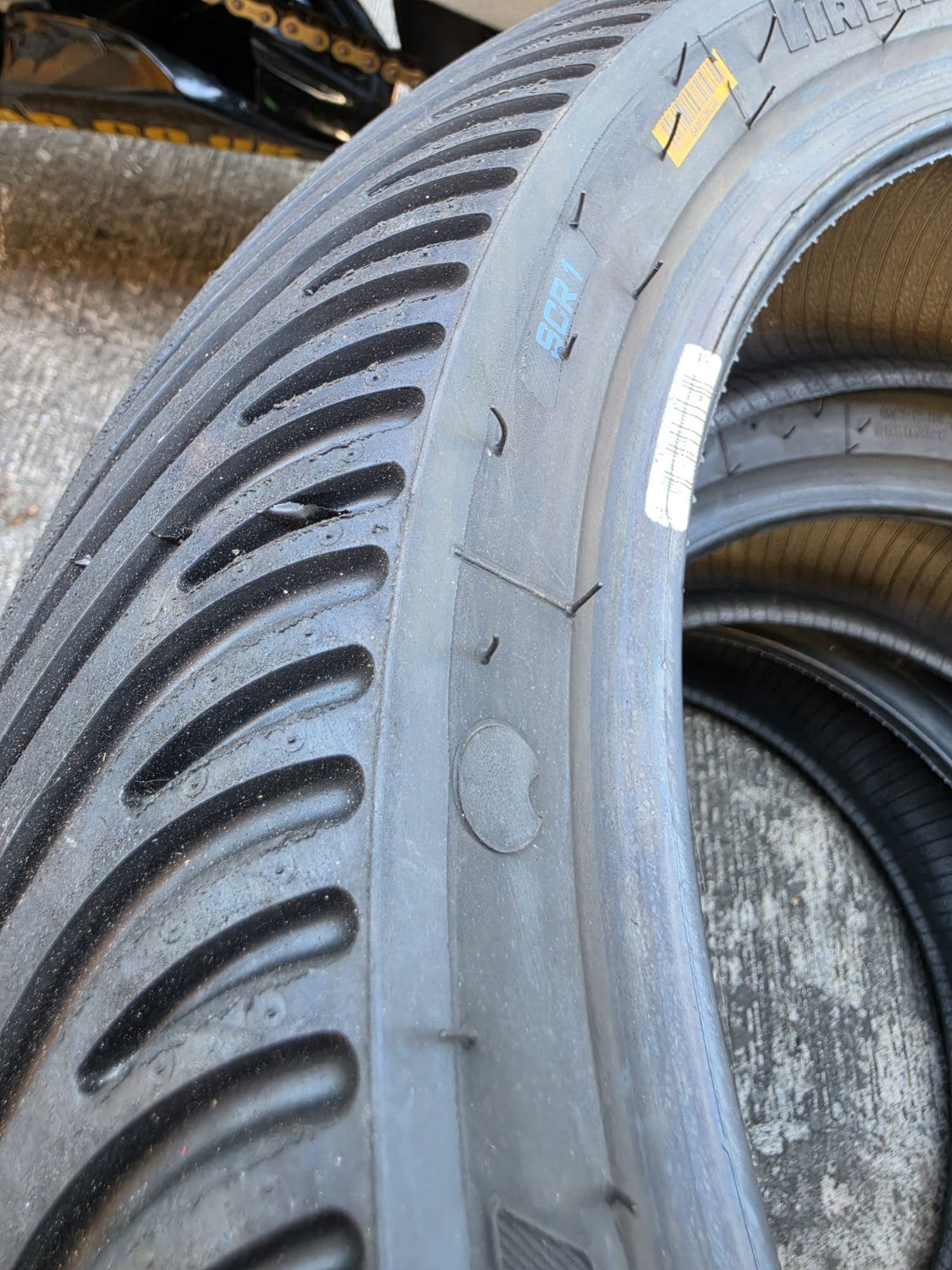Pirelli Diablo Rain Rear SCR1 Part worn scub motorcycle tyre