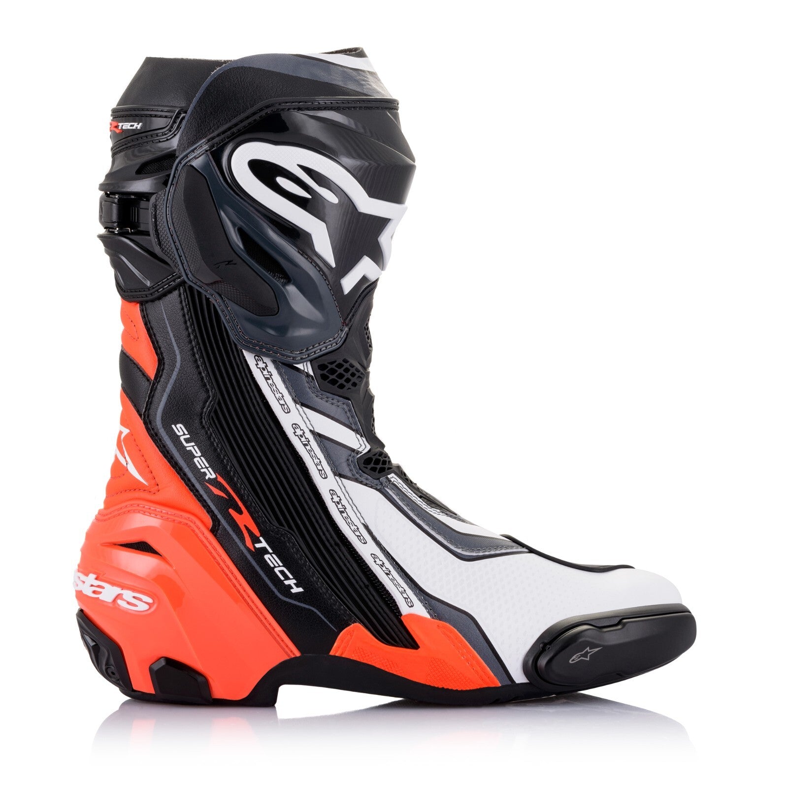 Alpinestars Supertech R Motorcycle Bike Sports Trace Race Boots Black White Red