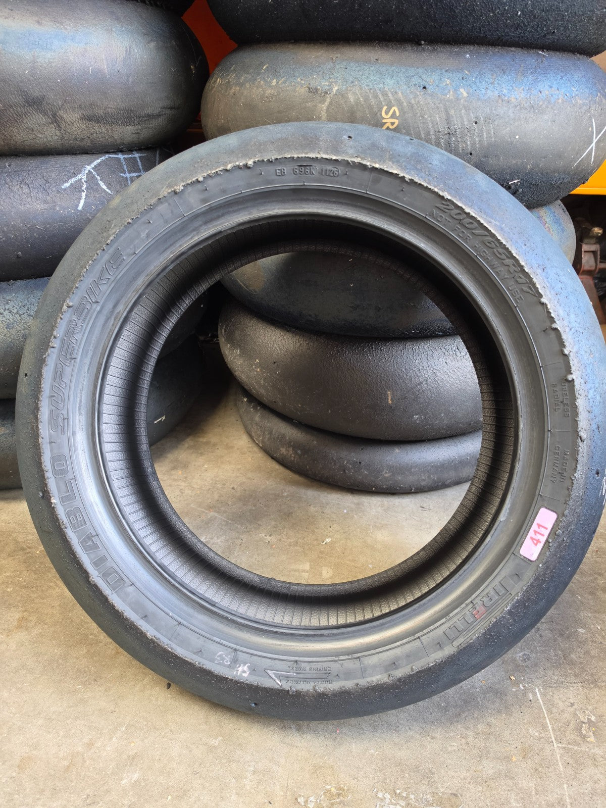 Pirelli Diablo Superbike SC1 200/60-17 Used BSB Scrub Motorcycle Tyre - RS6