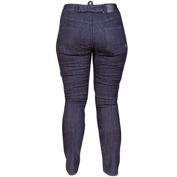 Route One Ladies Trinity Stretch Aramid Motorcycle Motorbike Jeans - Blue