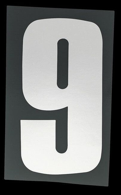 Bike It 6 Inch Motorcycle Motorbike Race Numbers - White - 10 Pack