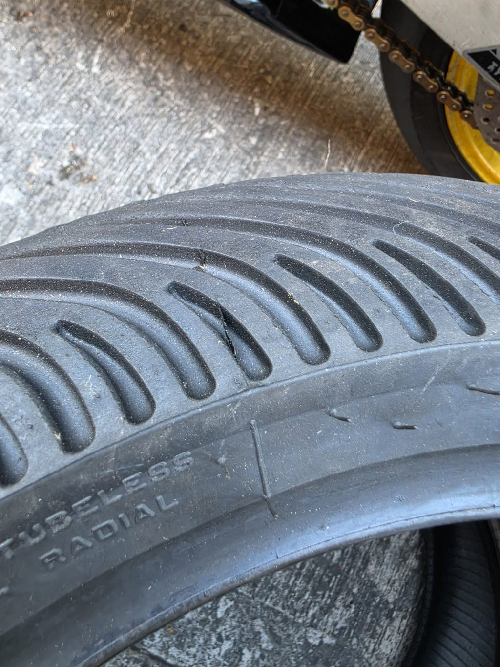 Pirelli Diablo Rain Rear SCR1 Part worn scub motorcycle tyre