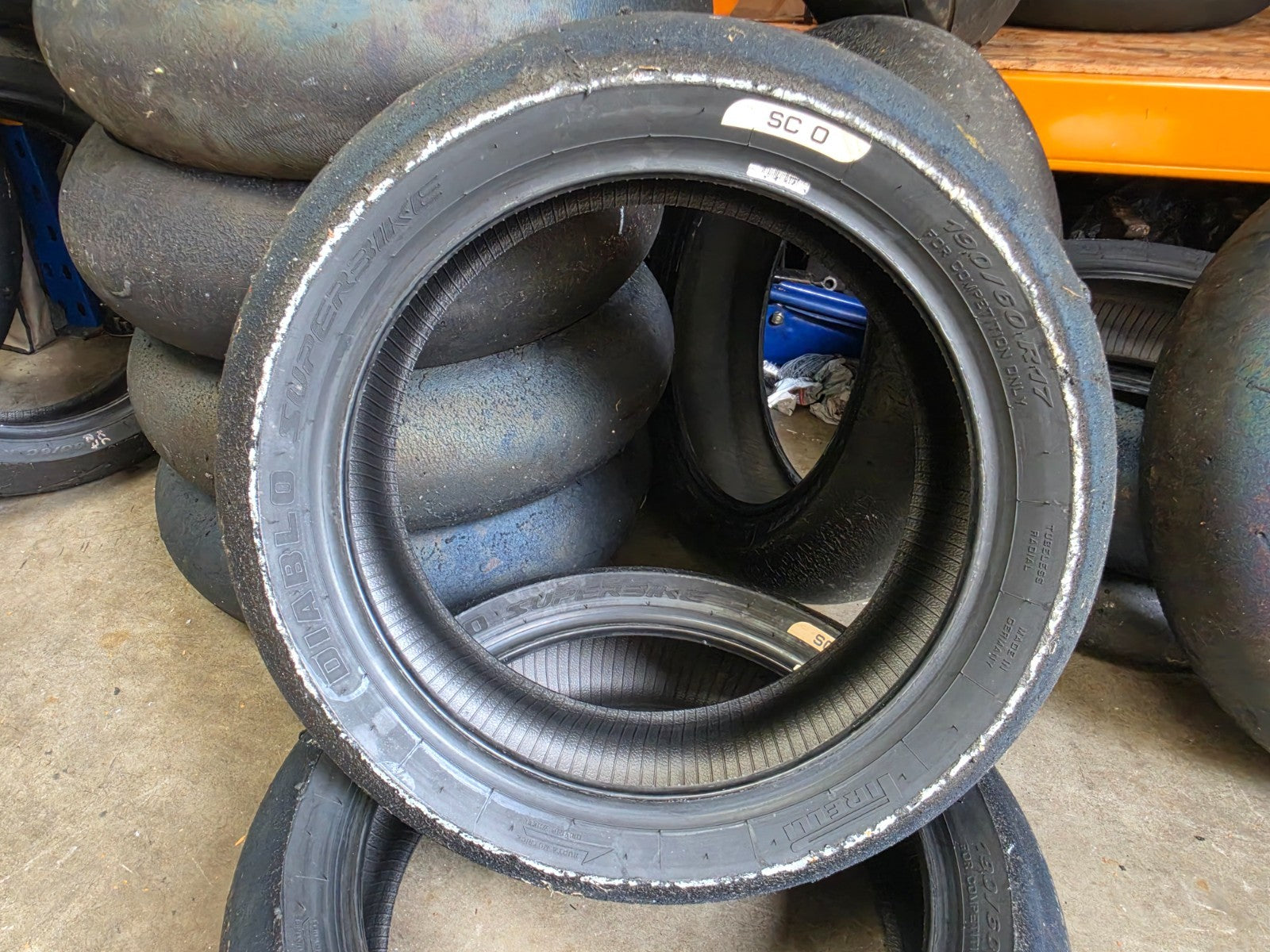 Pirelli Diablo Superbike SC0 190/60-17 Used BSB Scrub Motorcycle Tyre - SR18