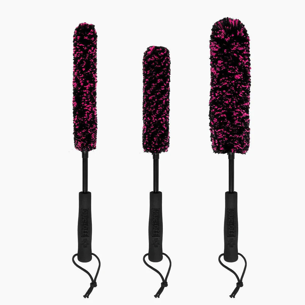 Muc-Off Ultra Soft Microfibre Cleaning Detailing Brush Set x 3