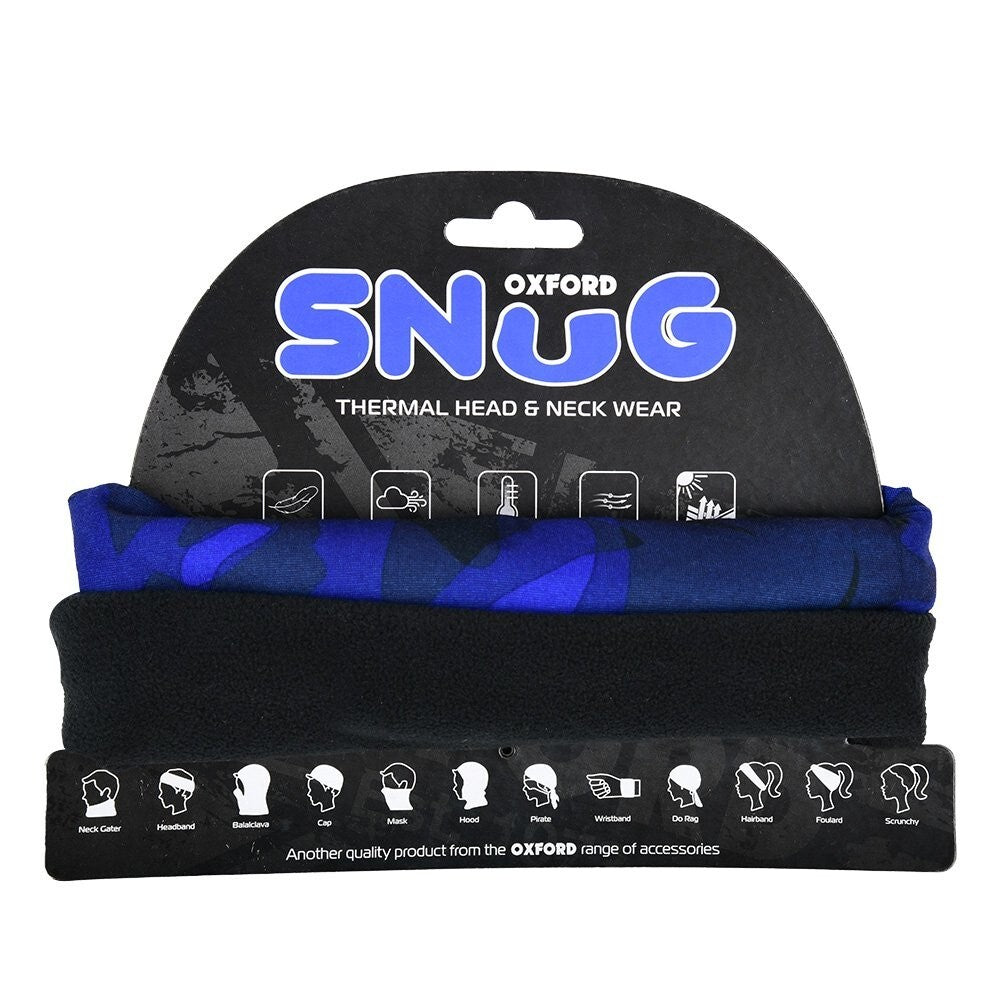 Oxford Snug Motorcycle Motorbike Scooter Balaclava Neck Warmer Havoc Blue